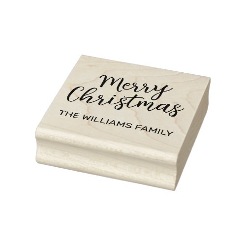 Merry Christmas Family Rubber Stamp