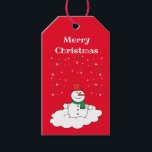 Merry Christmas Family Snowman Snowflakes Red Gift Tags<br><div class="desc">Ho Ho Ho. It's that time of year again. Merry Christmas Family Snowman Snowflakes design for fans of the holiday season and yuletide celebrations and festivities. Send greetings and blessings to family and friends this festive season. It doesn't matter whether they're religious or believe in the magic of Christmas. The...</div>