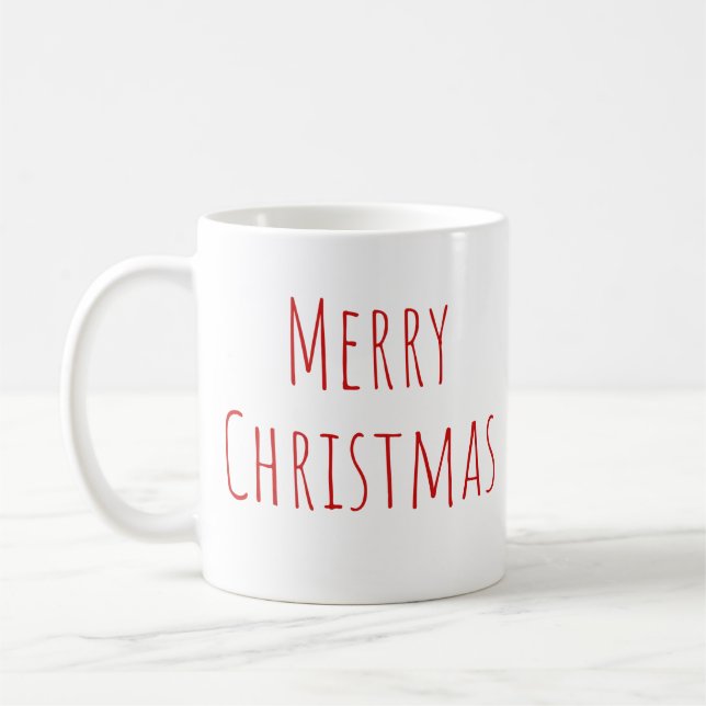 Merry Christmas Farmhouse Inspired Coffee Mug (Left)