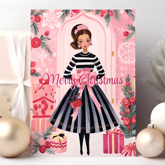 Merry Christmas Fashion Dol Holiday Card (Creator Uploaded)