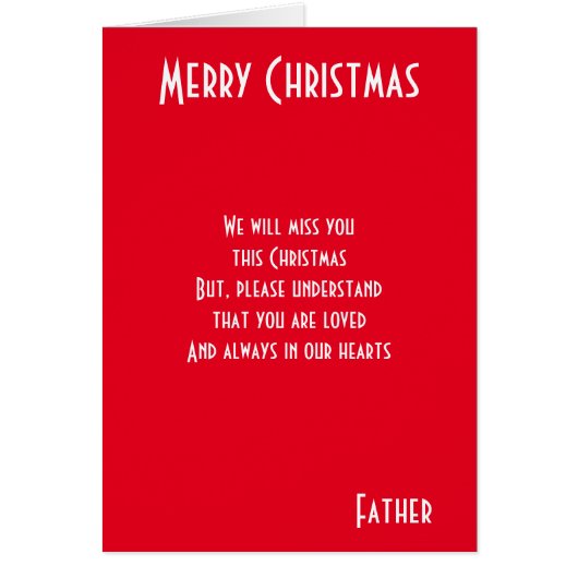Merry Christmas Father Cards (Front)