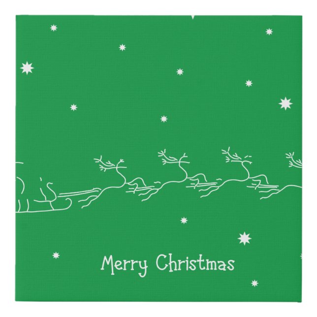Merry christmas faux canvas print (Front)