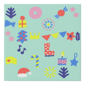MERRY CHRISTMAS Faux Canvas Print