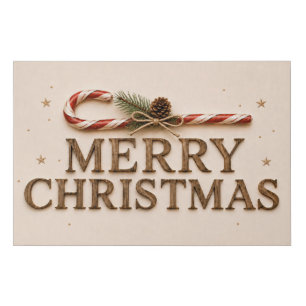 MERRY CHRISTMAS FAUX CANVAS PRINT