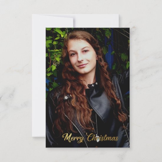 Merry Christmas Faux Gold Card