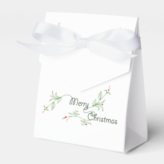 Merry Christmas Favor Box (Front Side)
