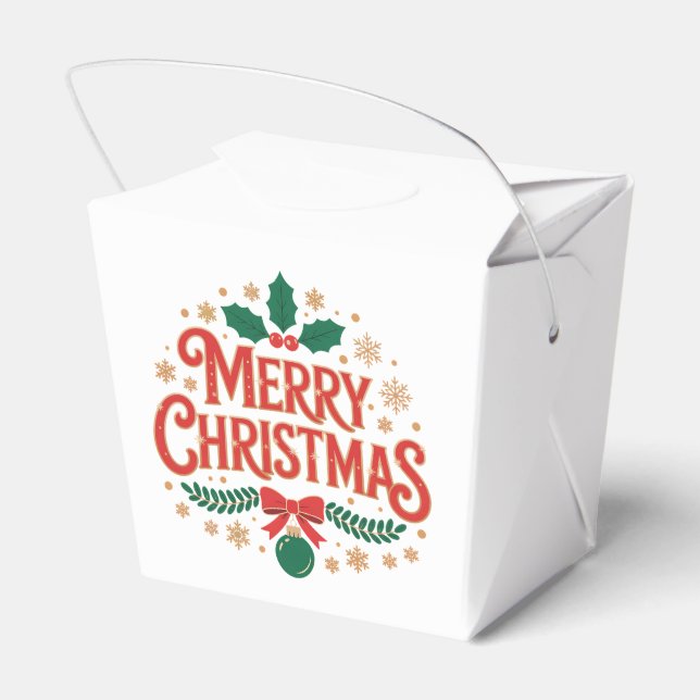 Merry Christmas Favor Boxes (Back Side)