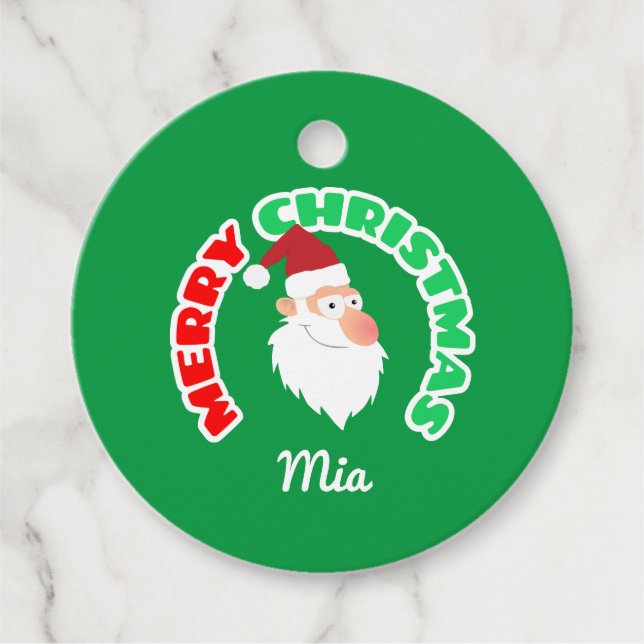 Merry Christmas Favor Tags (Front)