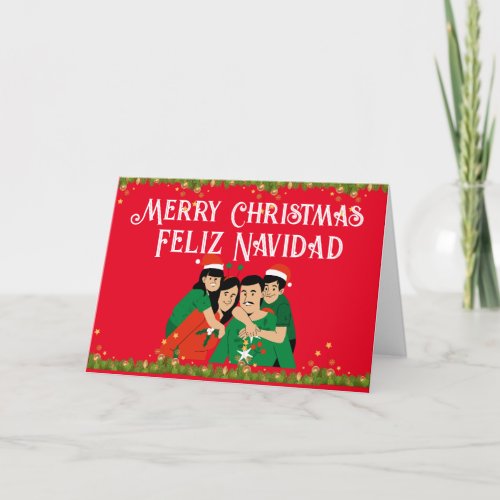 MERRY CHRISTMAS FELIZ  NAVIDAD CARD