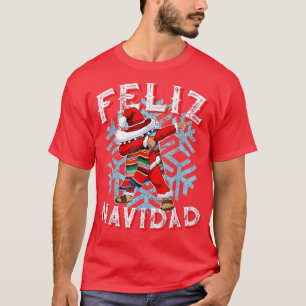 Merry Christmas Feliz Navidad Dabbing Santa T-Shirt