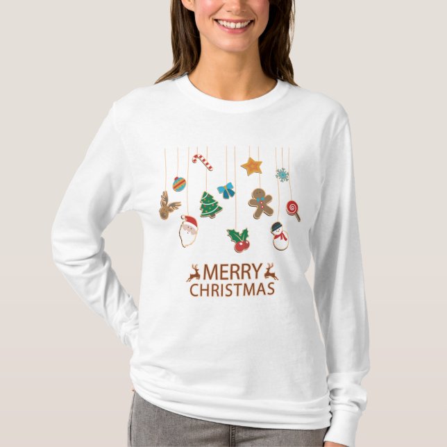 merry christmas Feliz Navidad T-Shirt (Front)