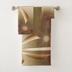Merry Christmas, Festive Bow Bath Towel Set