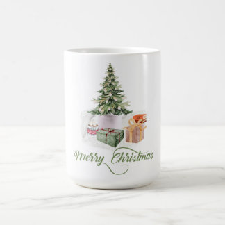 merry christmas festive cute modern trees rustic coffee mug