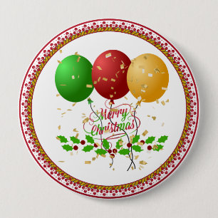 Merry Christmas, festive design, Button