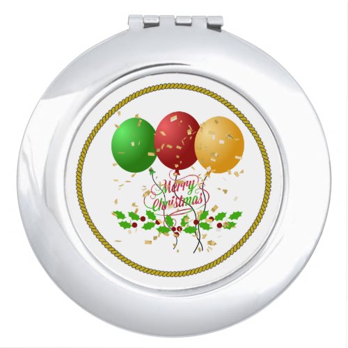 Merry Christmas, festive design, Compact Mirror