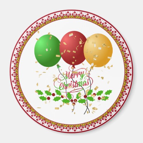 Merry Christmas, festive design, Magnet