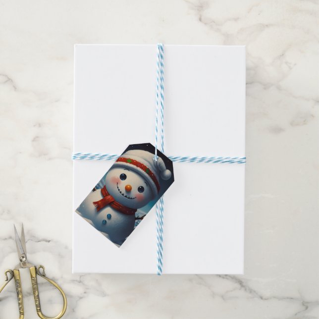 Merry Christmas Festive  Gift Tags (With Twine)
