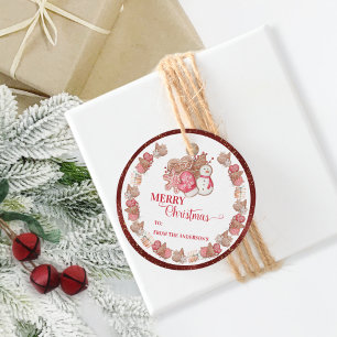 Merry Christmas, Festive Holiday Cookies, Holiday Favor Tags