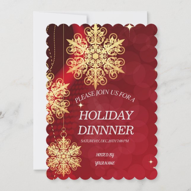 Merry Christmas Festive Holiday Gift Design Announcement (Front)