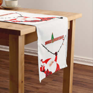 Merry Christmas Festive Holiday Gift Design Medium Table Runner