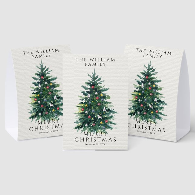 Merry Christmas Festive Paper Table Tent (Insitu(Multi))