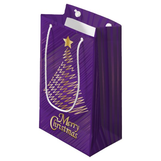 purple christmas gift bags