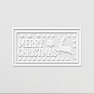 Merry Christmas Festive Reindeer Holidays Embosser
