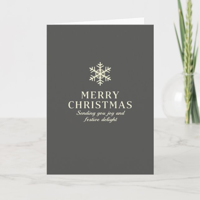 Merry Christmas Festive Snowflake Card (Front)