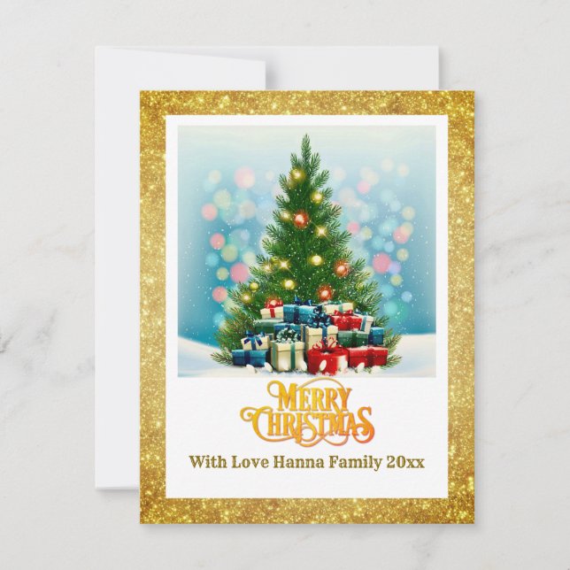 Merry Christmas | Festive Tree & Gifts Holiday (Front)