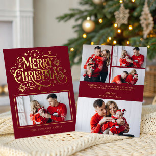 Merry Christmas Festive Typography Holiday