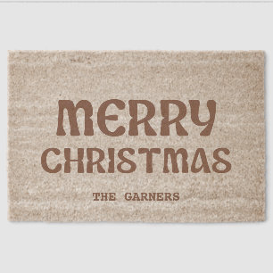 Merry Christmas Fiber Doormat