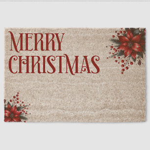 Merry Christmas  Fiber Doormat