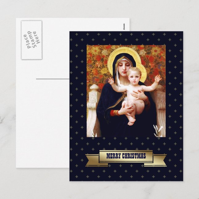 Merry Christmas Fine Art Christmas Postcards (Front/Back)