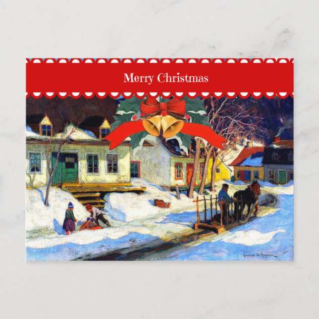 Merry Christmas, fine art painting, Postcard (Front)