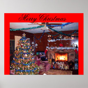 MERRY CHRISTMAS,FIREPLACE poster