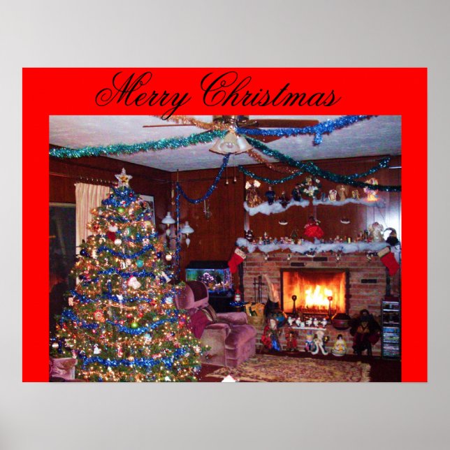 MERRY CHRISTMAS,FIREPLACE poster (Front)
