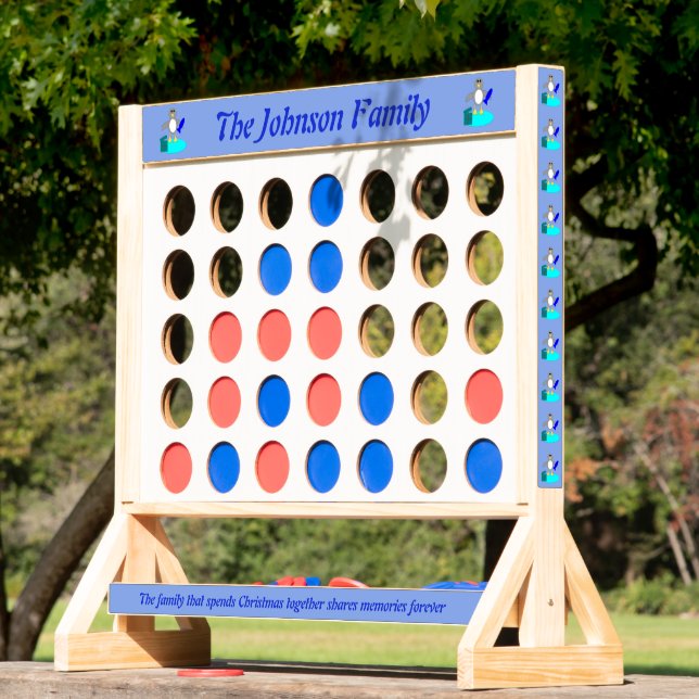 Merry Christmas Fishing Penguin Custom Fast Four (Lawn)