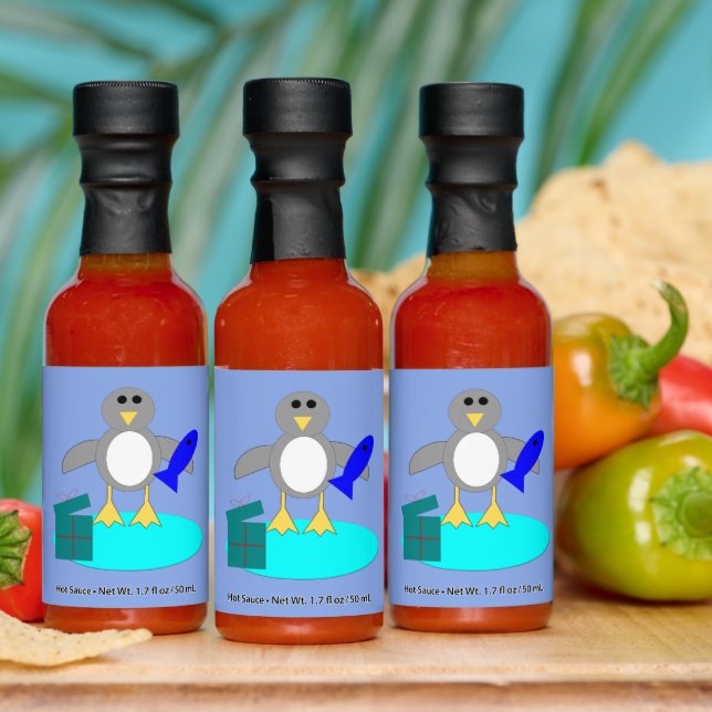 Merry Christmas Fishing Penguin Hot Sauces (Multi)