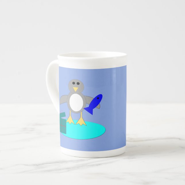Merry Christmas Fishing Penguin Mug (Front Left)