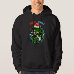 Merry Christmas Fishmas Fishing Fish Present Hoodie