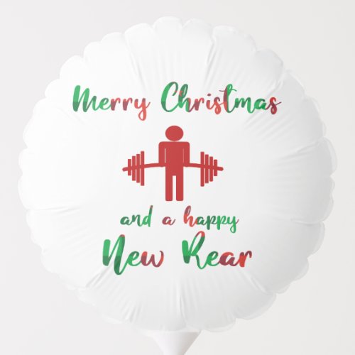 Merry Christmas Fitness Funny Gym Fitmas Quote Balloon