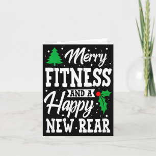 Merry Christmas Fitness Happy New Rear Workout Xma Card