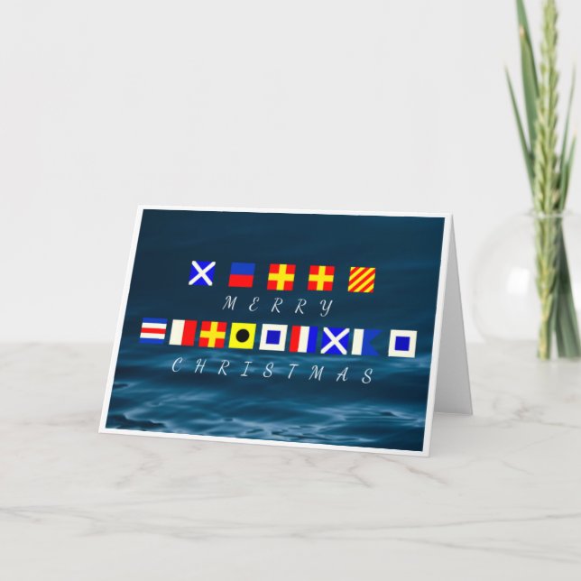 Merry Christmas Flags Card (Front)