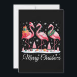 Merry Christmas Flamingo Light Santa Hat Xmas Holiday Card<br><div class="desc">Merry Christmas Flamingo Light Santa Hat Xmas</div>