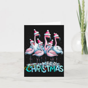Merry Christmas Flamingo Squad Trocal Style Card