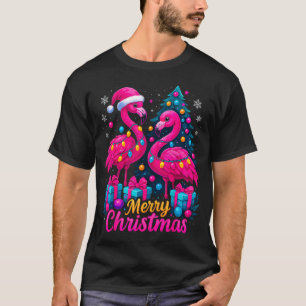 Merry Christmas Flamingo Xmas T-Shirt