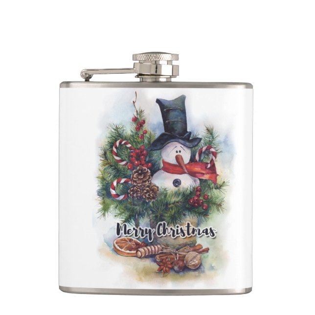 Merry Christmas  Flask (Front)