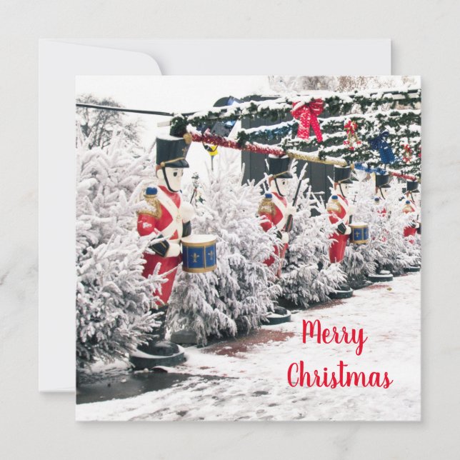 Merry Christmas Flat Note Card (Front)