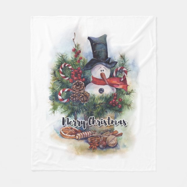 Merry Christmas  Fleece Blanket (Front)