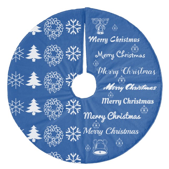 Merry Christmas  Fleece Tree Skirt (Front)
